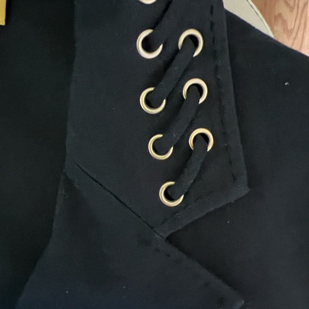St. John Elegant Black Jacket with Gold Accents - Picture 7 of 12